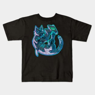 Halloween Mummy Cat Dark Kids T-Shirt